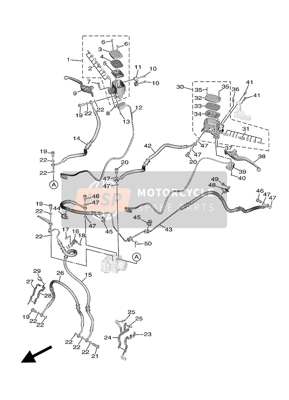 Yamaha TMAX DX ABS 2018 Front Master Cylinder for a 2018 Yamaha TMAX DX ABS